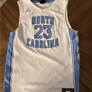 Jordan North Carolina Jersey - White and Light Blue